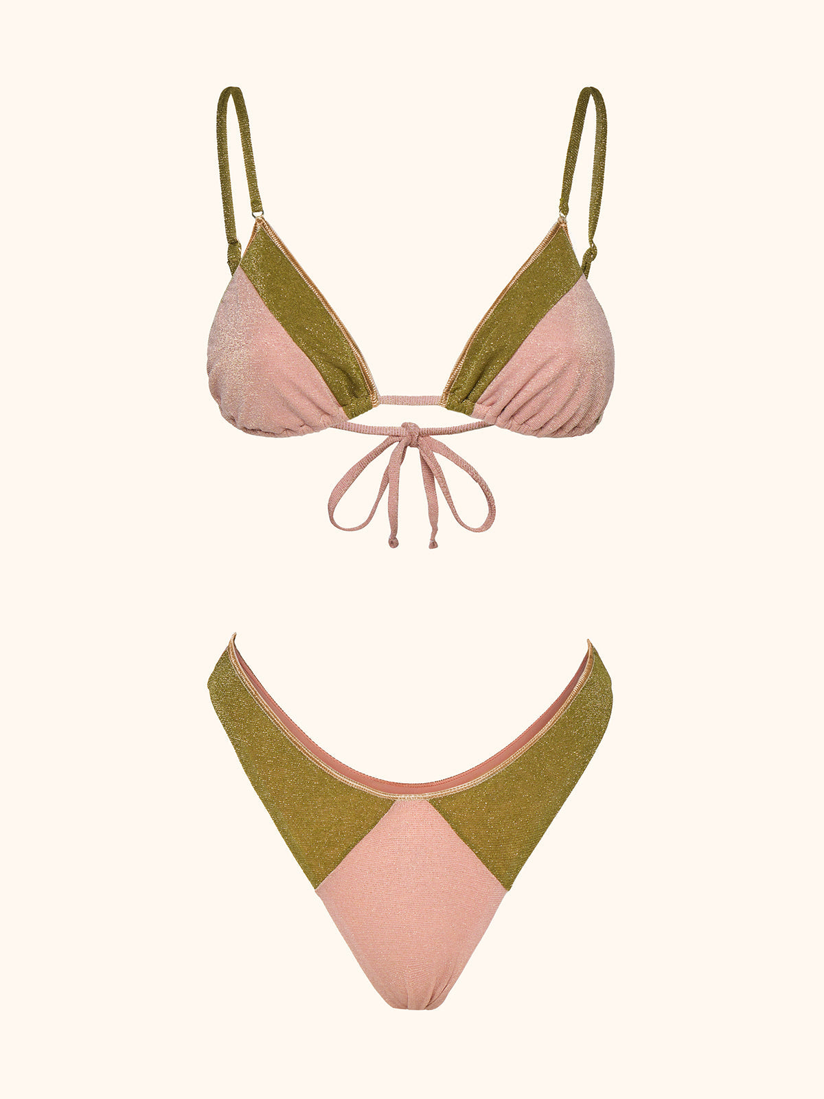 Bikini Donna Me fui Triangolo con Slip fisso Rosa SW0220-PK