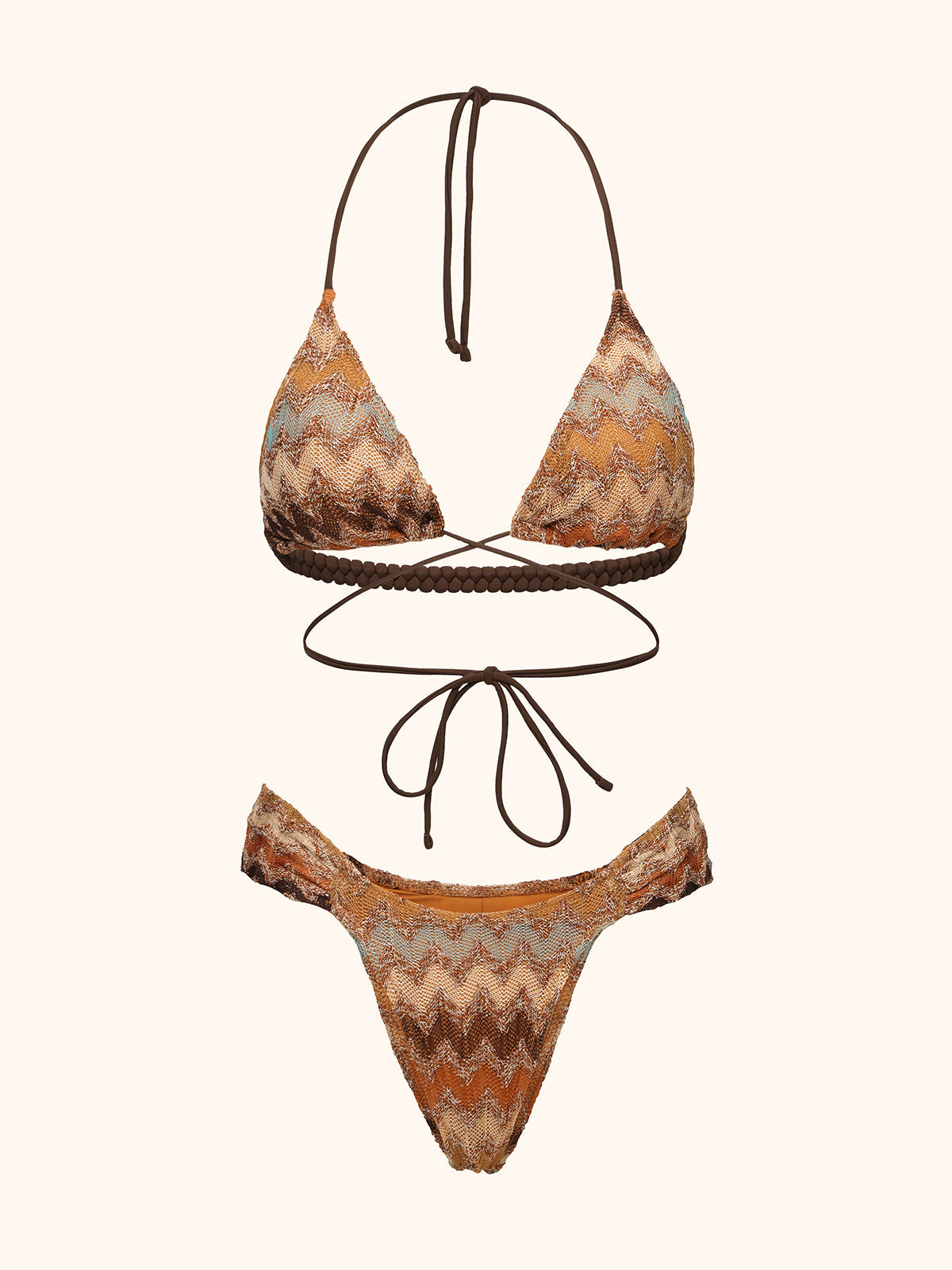 Bikini Donna Me-Fui Triangolo alto e Slip fisso Multicolor SW0401MC