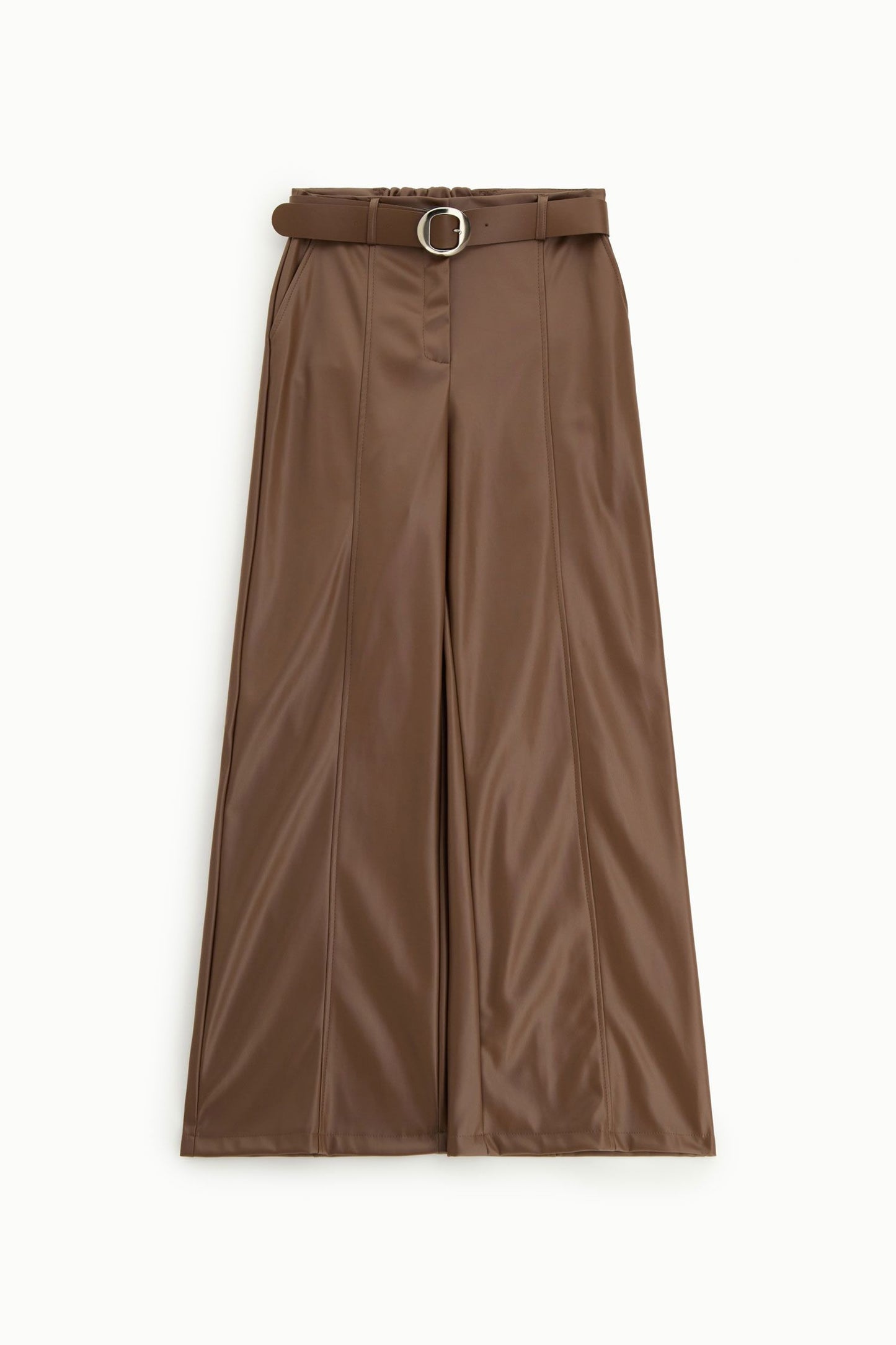 PANTALONI IN SIMILPELLE P6B9KGJC TABACCO IMPERIAL.