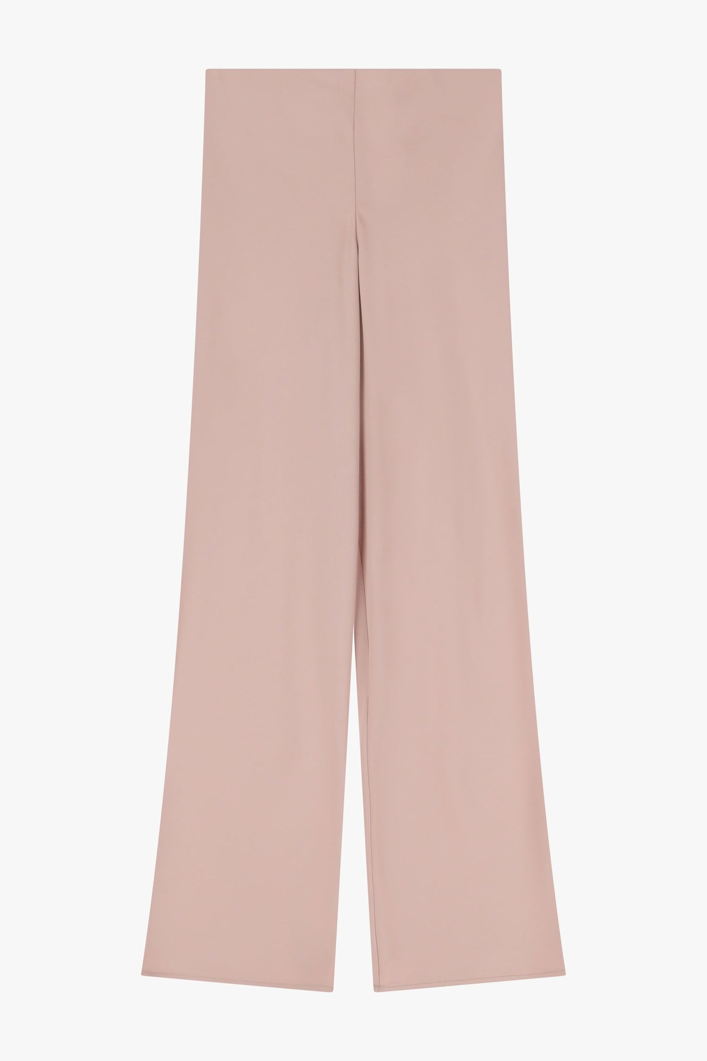 PANTALONI AMPI EFFETTO SATIN A VITA ALTA PETALO ROSA IMPERIAL.