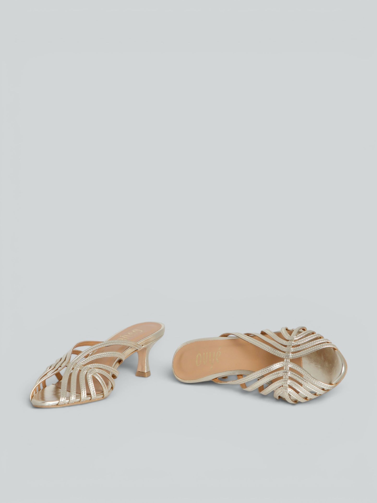 MULE IN PELLE OVYE AT764 PLATINO