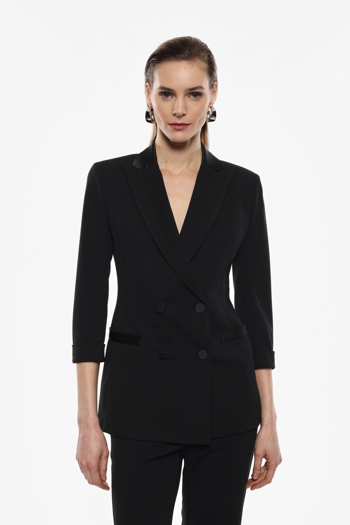 TAILLEUR GIACCA DOPPIOPETTO CON REVER A LANCIA NERO IMPERIAL