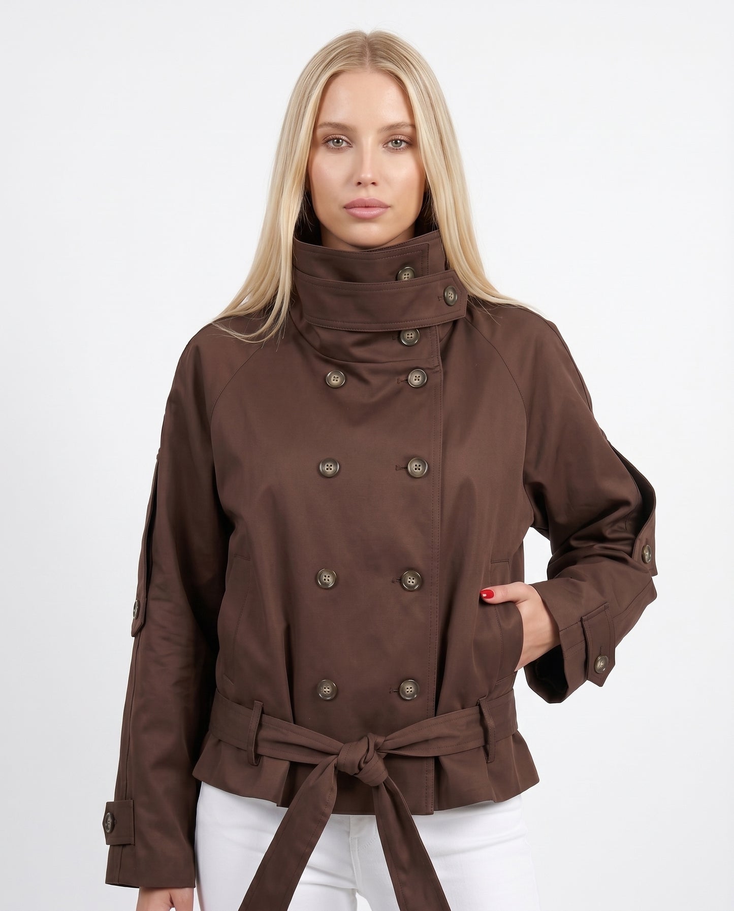 TRENCH COLLO ALTO S26J628 MORO MOTEL.