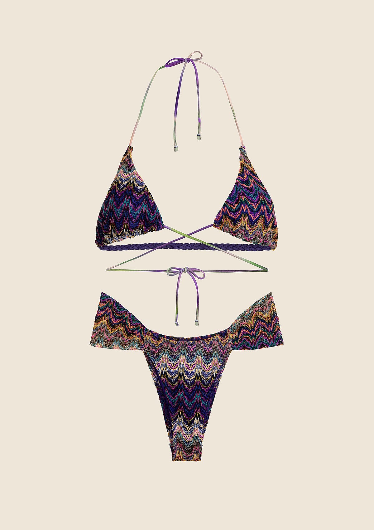 Bikini Donna Triangolo Alto con Slip Fisso Fantasia 0411-PR