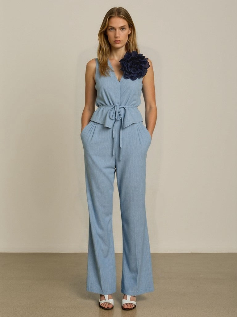 PANTALONE 1108PE25 AZZURRO TENSIONE IN.
