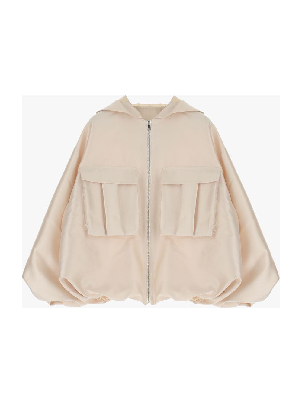 Giubbotto oversize effetto satin con cappuccio e taschini IMPERIAL