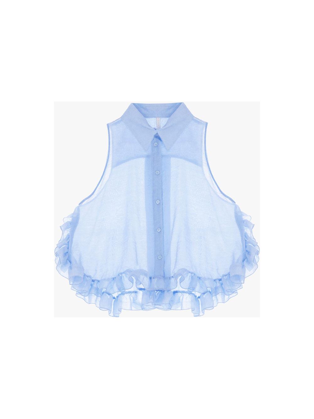 Camicia con colletto classico e ruches IMPERIAL