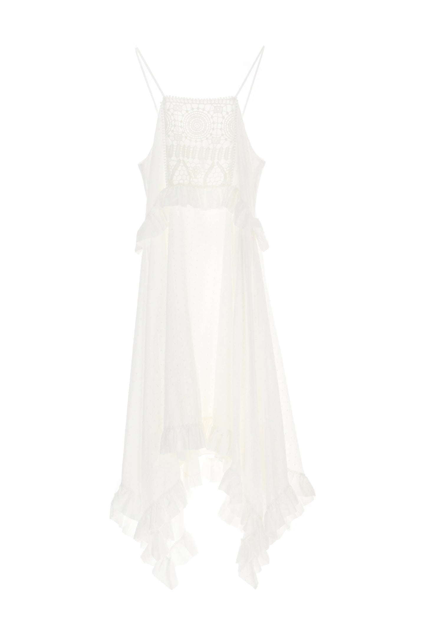 ABITO LUNGO IN PIZZO E COTONE MORBIDO