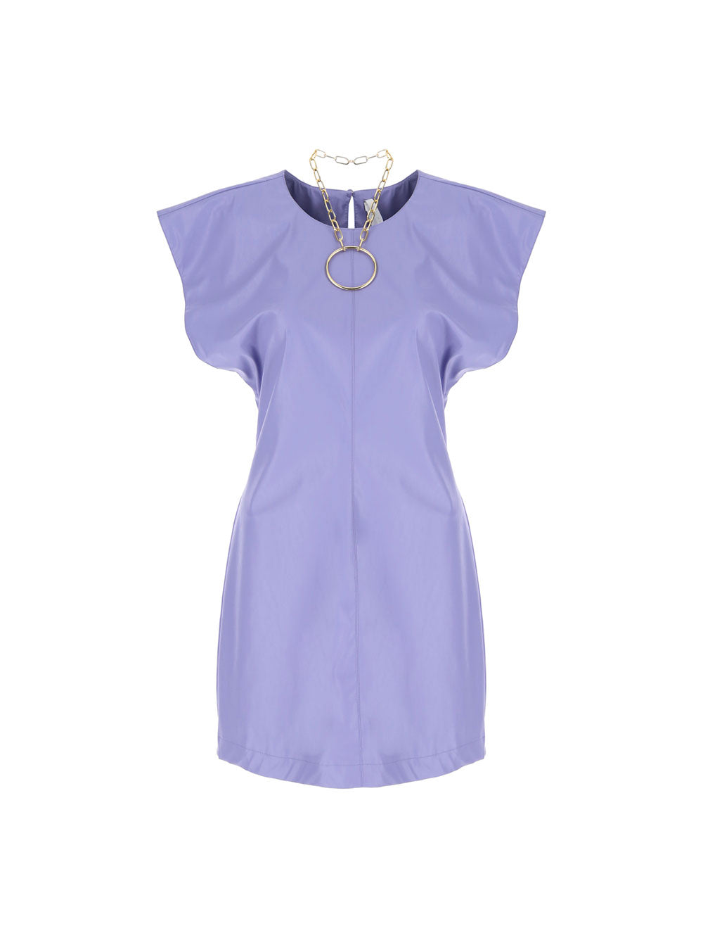 MINI ABITO IN SIMILPELLE CON MANICHE AD ALETTA IMPERIAL