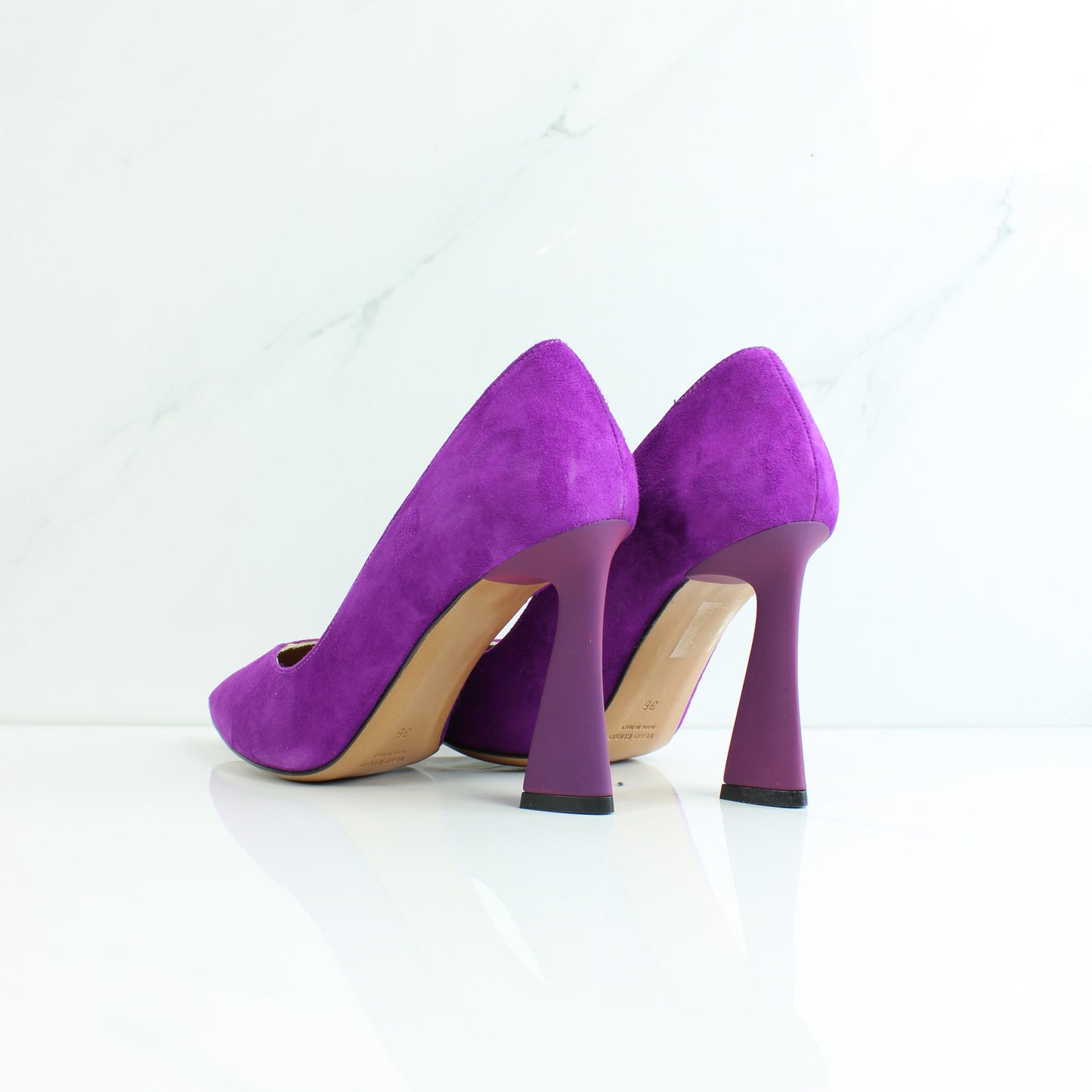 Decollete in camoscio viola SI311G