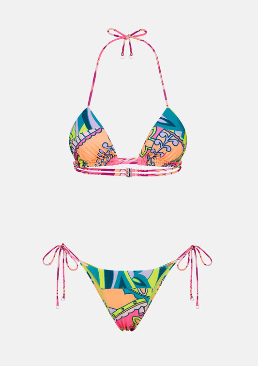 BIKINI TRIANGOLO E SLIP BRASILIANO REGOLABILE WET ME FUI
