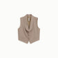 COMPLETO GILET E PANTALONE GESSATO LC28LAF FANGO IMPERIAL.