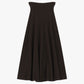 GONNA LUNGA A COSTE CON VITA ALTA E SILHOUETTE SVASATA G3025872 MORO IMPERIAL.