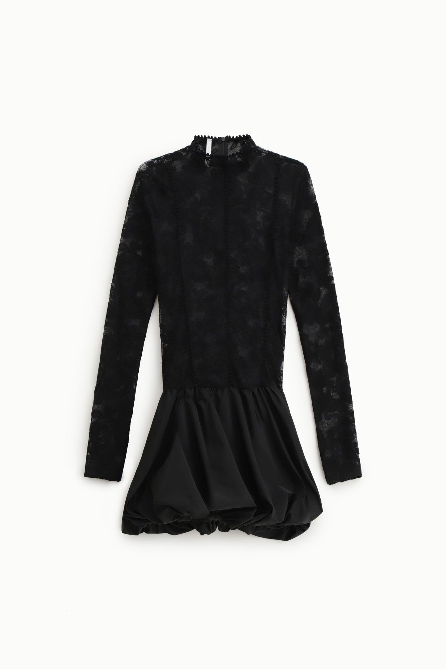 ABITO CORTO TULLE RICAMATO E GONNA BALLOON AFYBKYM NERO IMPERIAL.