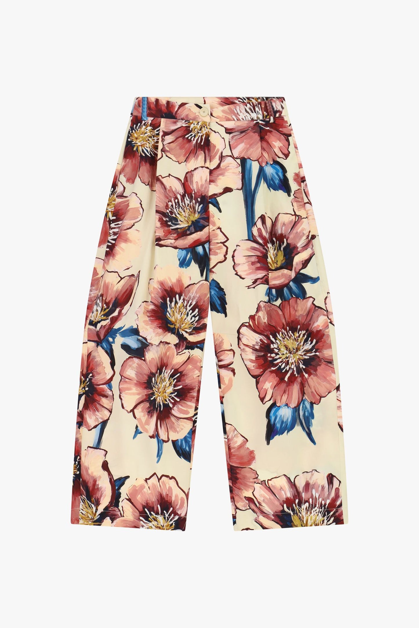 PANTALONI P9I3LYQ BEIGE/ROSA IMPERIAL.