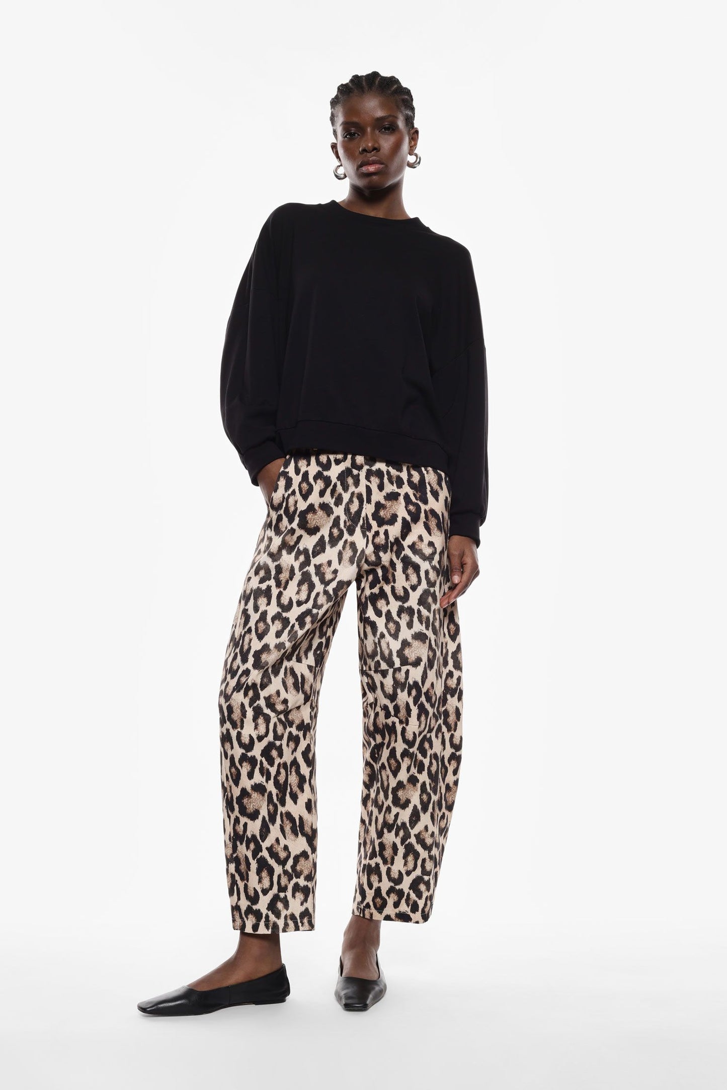 PANTALONI P5T5JBW BEIGE/NERO IMPERIAL.