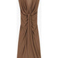 ABITO LUNGO IN SATIN AFYOLJQ MILITARE IMPERIAL.