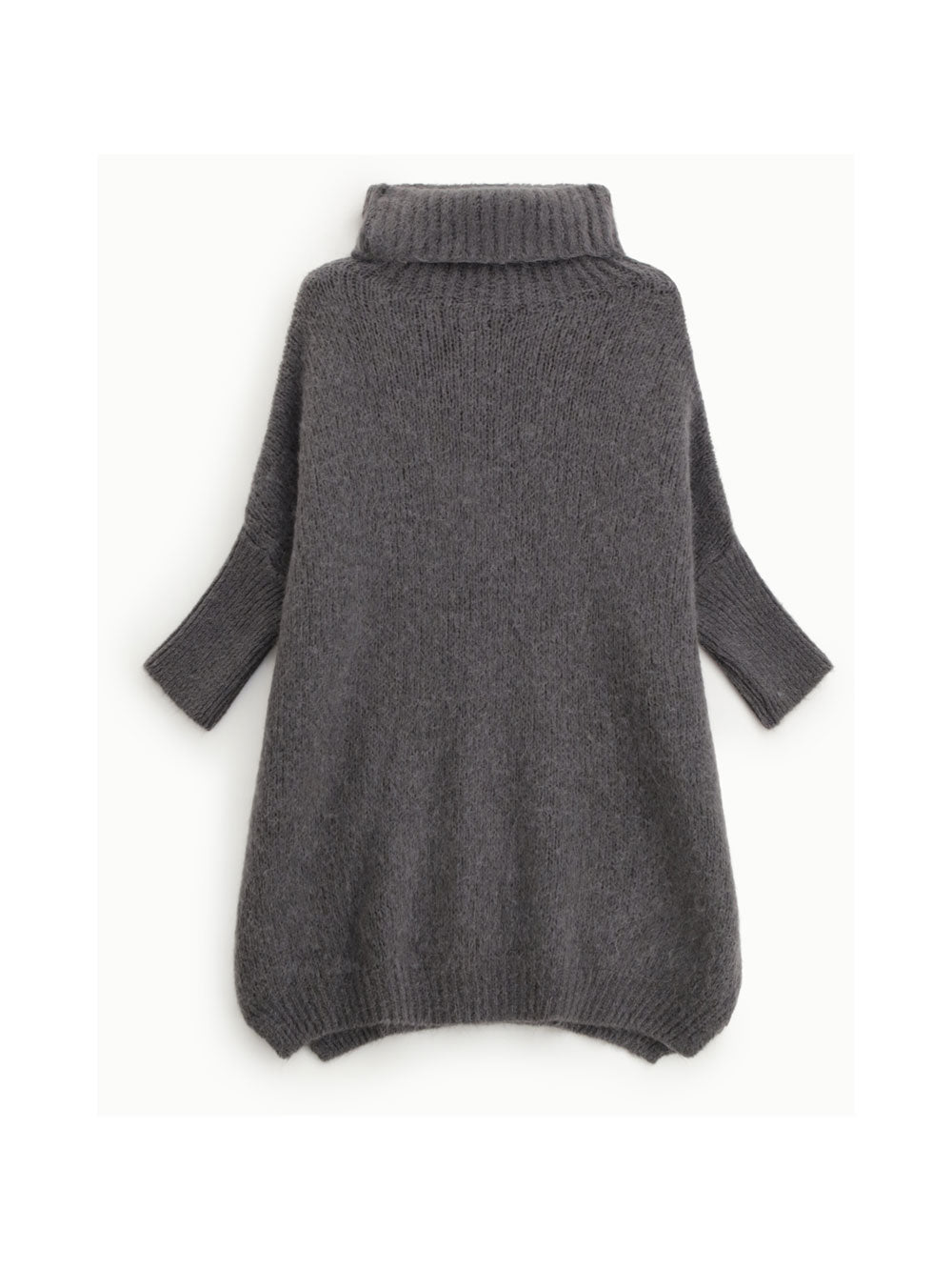 MAGLIA OVERSIZE COLLO ALTO M3025889 GRIGIO IMPERIAL.