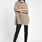MAGLIA OVERSIZE COLLO ALTO M3025889 TAUPE IMPERIAL.