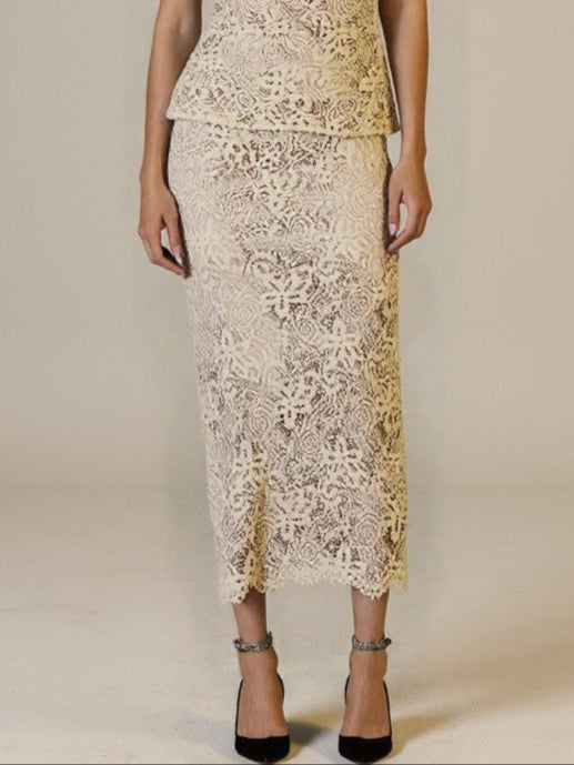 GONNA IN PIZZO G9990001T SABBIA IMPERIAL.
