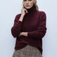 Maglione con collo alto e maniche lunghe MARSALA IMPERIAL.