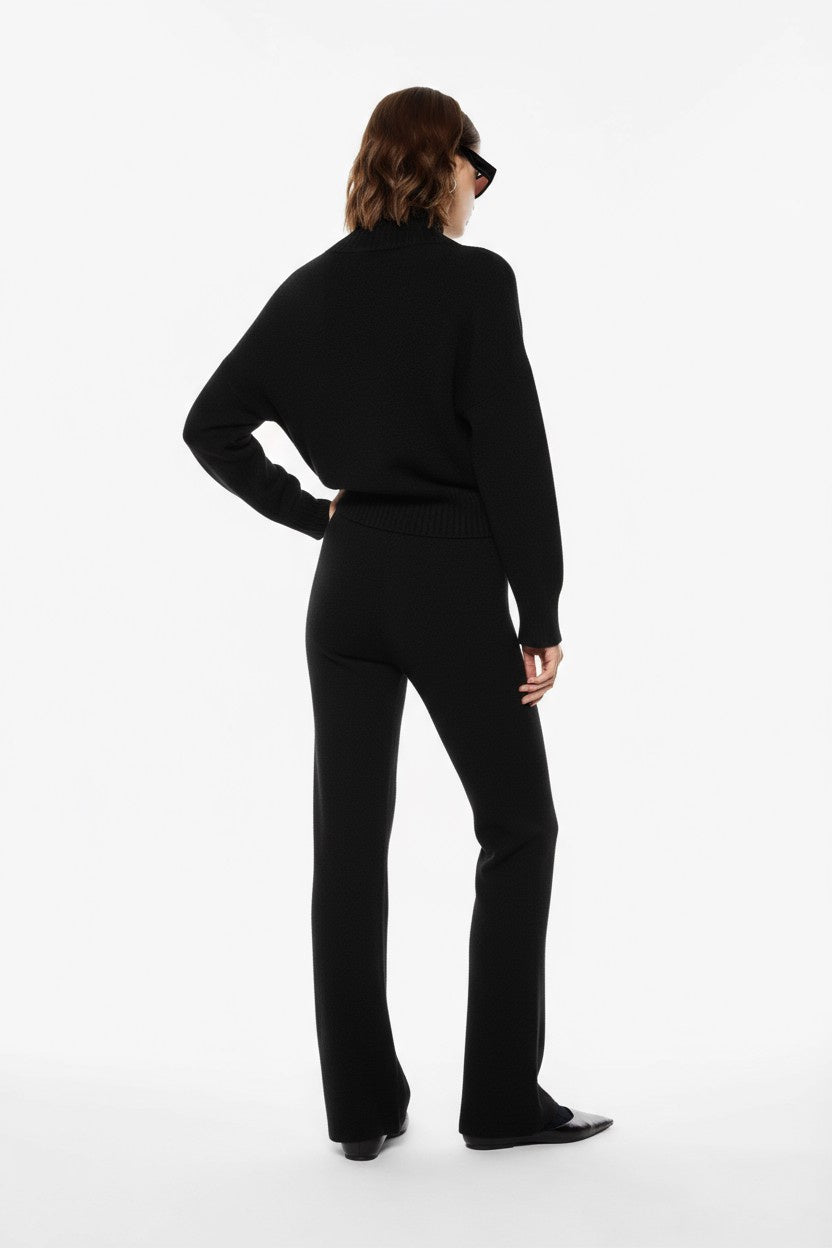 PANTALONI IN MAGLIA P3025885 NERO IMPERIAL.