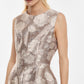 ABITO CORTO SMANICATO STAMPATO CON ZIP AGBZJLL BEIGE IMPERIAL.