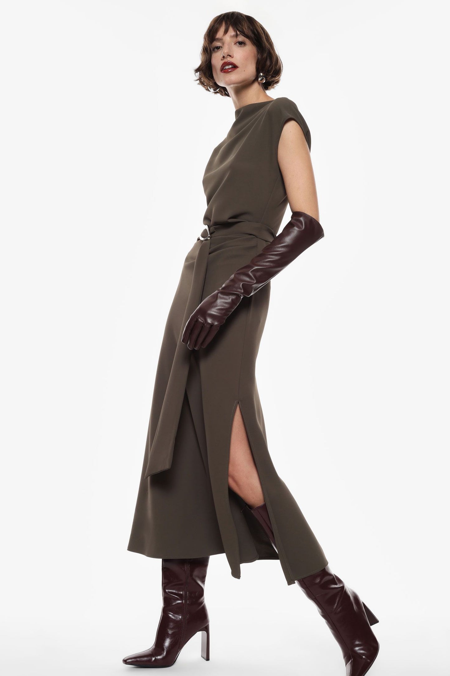 ABITO LUNGO CON SCOLLO ASIMMETRICO AFSTKER MILITARE IMPERIAL.