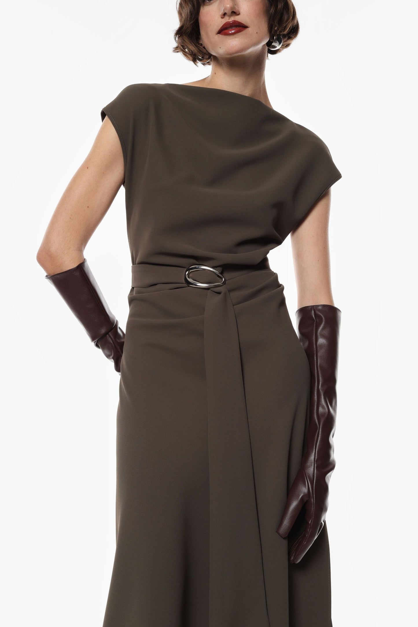 ABITO LUNGO CON SCOLLO ASIMMETRICO AFSTKER MILITARE IMPERIAL.