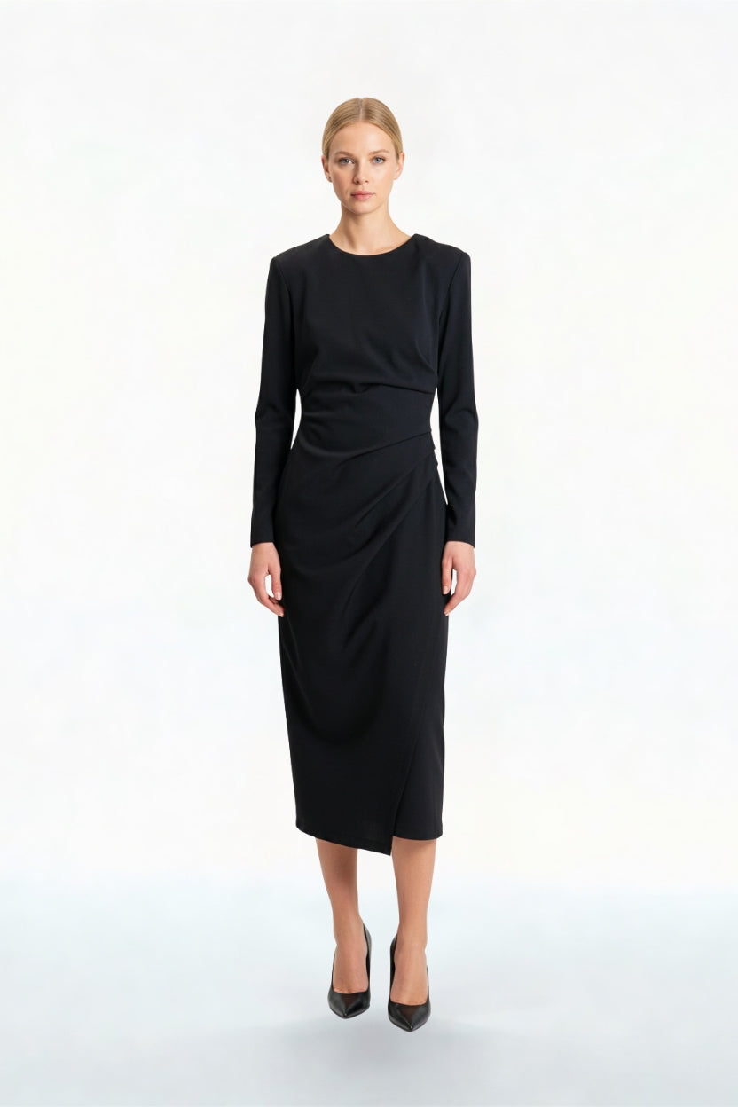 ABITO LUNGO FW250089 NERO TENSIONE IN.