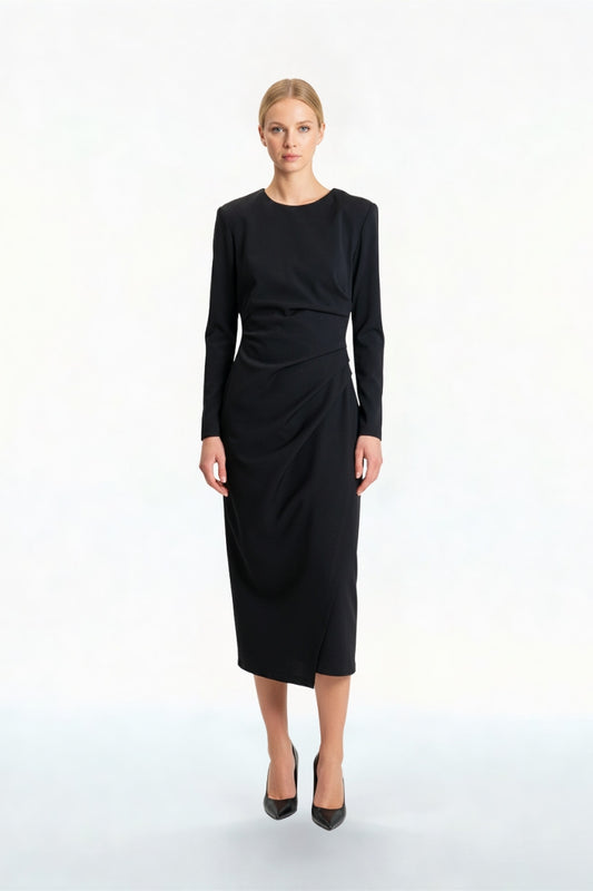 ABITO LUNGO FW250089 NERO TENSIONE IN.