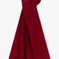ABITO LUNGO CON FIORE AGANLTP BORDEAUX IMPERIAL.