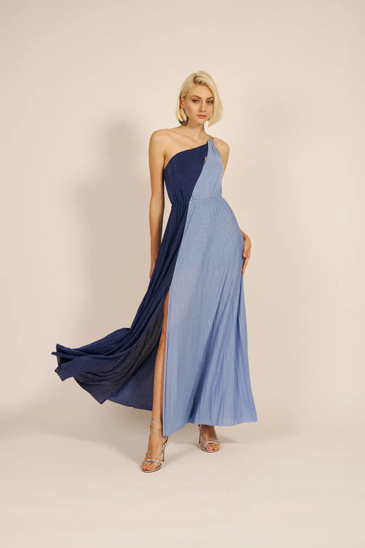 ABITO LUNGO MONO SPALLA IN LUREX