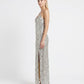 ABITO LUNGO PAILLETTES AFORLXK BEIGE IMPERIAL.