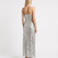 ABITO LUNGO PAILLETTES AFORLXK BEIGE IMPERIAL.