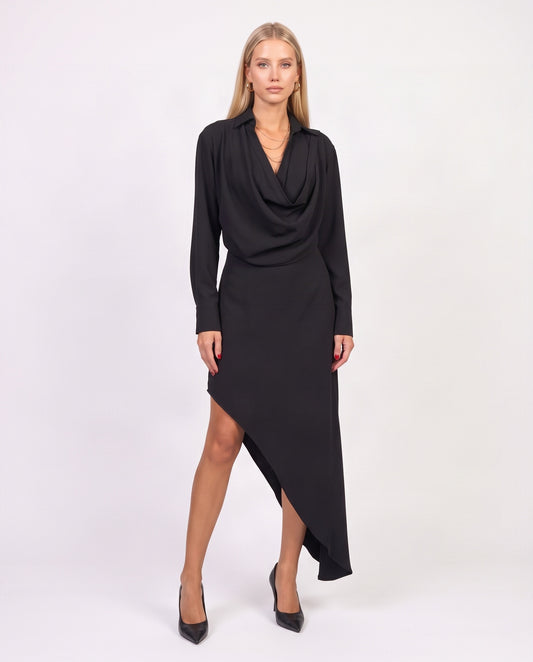 ABITO ASIMMETRICO A9990012W NERO IMPERIAL.