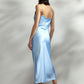 ABITO MIDI DRAPPEGGIATO EFFETTO SATIN ACQUA IMPERIAL