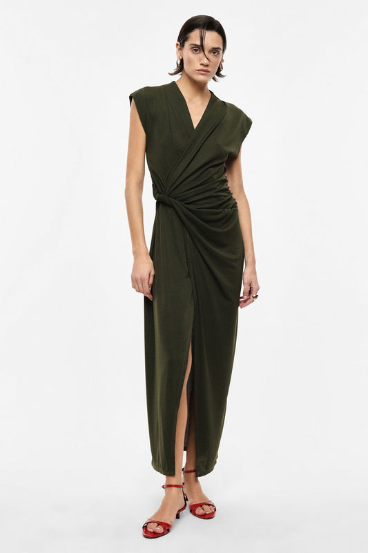 ABITO LUNGO DRAPPEGGIATO SCOLLO A V SENZA MANICHE AFZCLJQ MILITARE IMPERIAL.