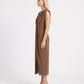 ABITO LUNGO IN SATIN AFYOLJQ MILITARE IMPERIAL.