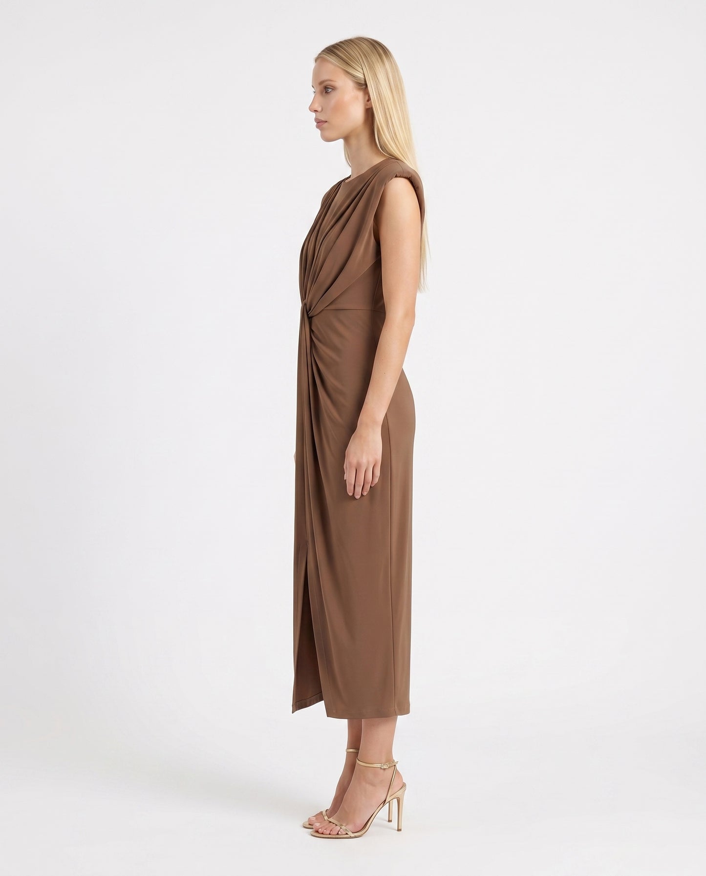 ABITO LUNGO IN SATIN AFYOLJQ MILITARE IMPERIAL.