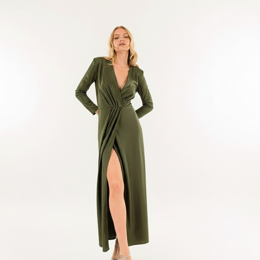 ABITO SCOLLO A V MR5013C MILITARE/MILITARY KONTATTO