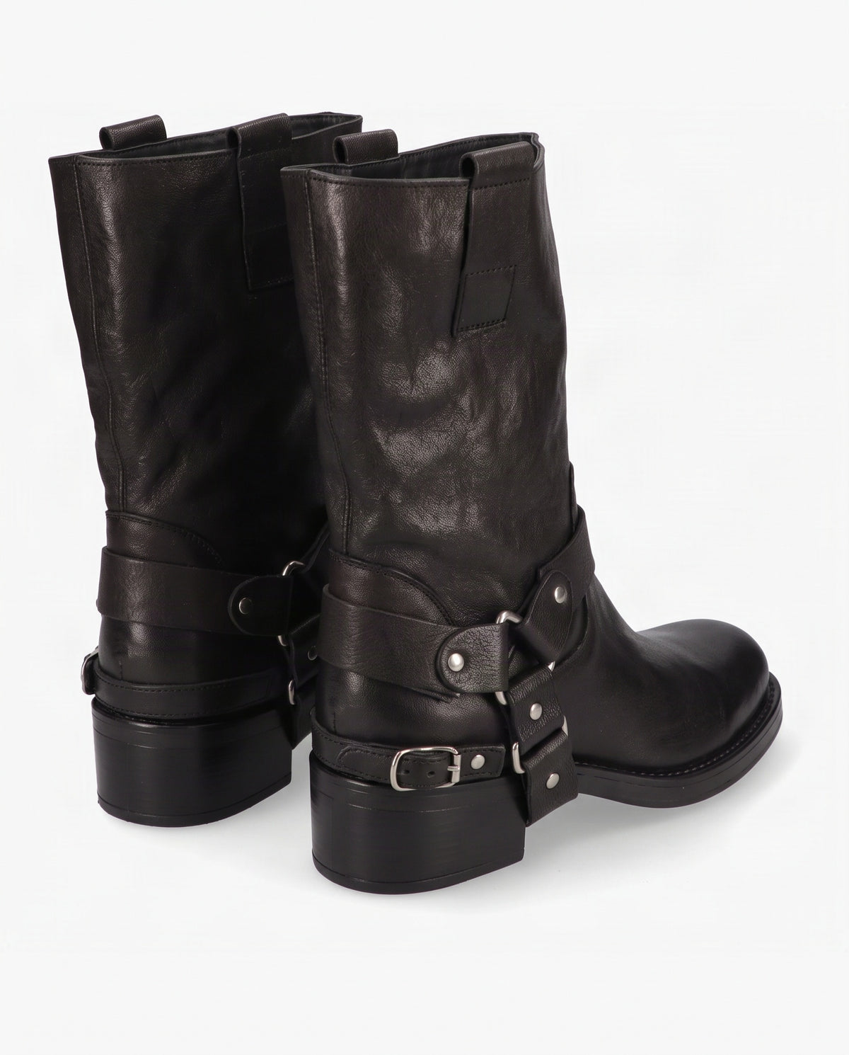STIVALE BIKER CON FIBBIE NERO MIA142 OVYE