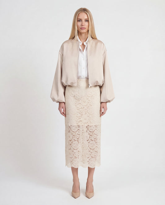 BOMBER CORTO VHM3LBA PLATINO IMPERIAL.