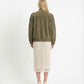 BOMBER EFFETTO SUEDE PE260096 MILITARE TENSIONE IN.