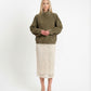 BOMBER EFFETTO SUEDE PE260096 MILITARE TENSIONE IN.