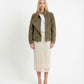 BOMBER EFFETTO SUEDE PE260096 MILITARE TENSIONE IN.