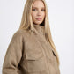BOMBER EFFETTO SUEDE 126137 FANGO TENSIONE IN.