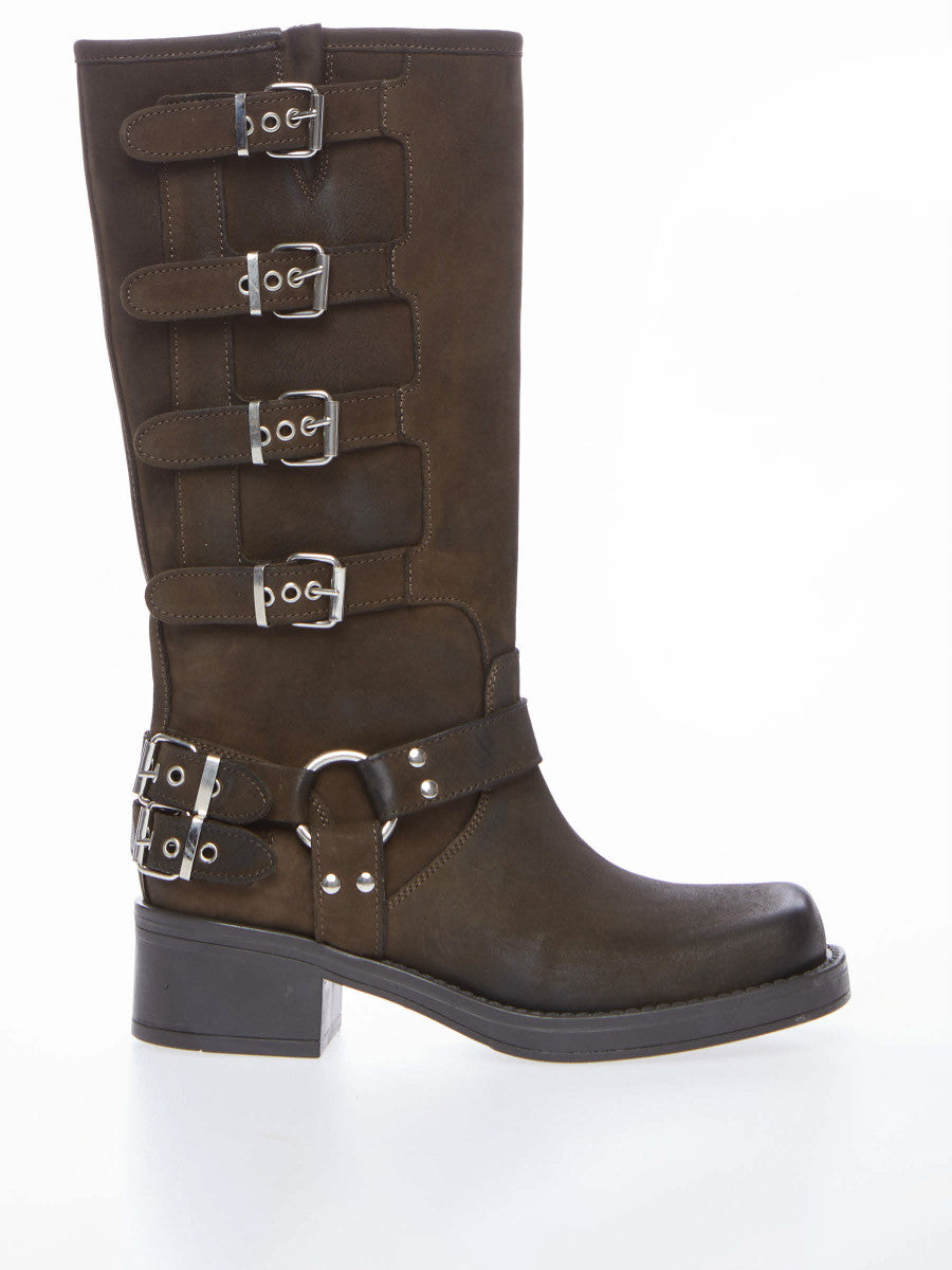 Biker In Pelle Con Fibbie OVYE