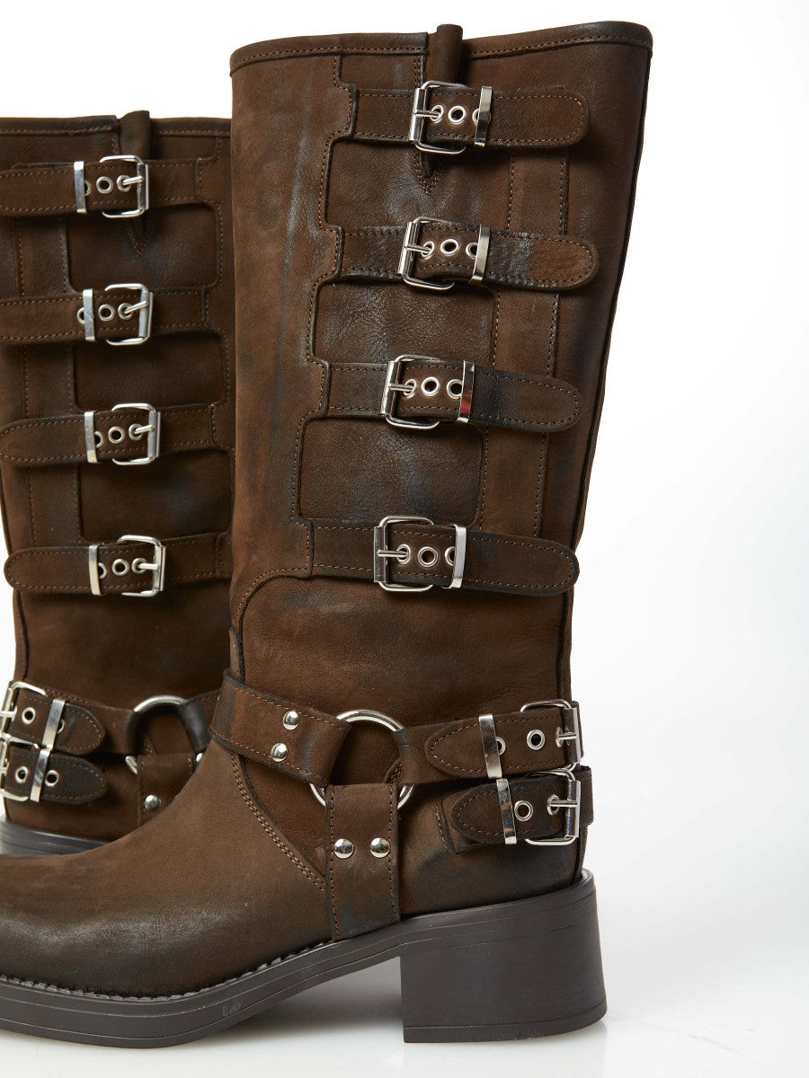 Biker In Pelle Con Fibbie OVYE