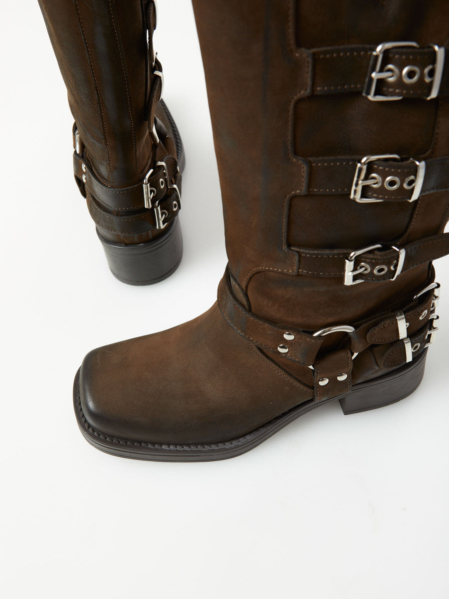 Biker In Pelle Con Fibbie OVYE